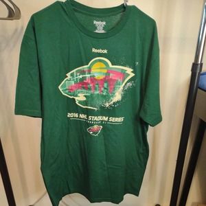 Minnesota Wild NHL Hockey 2016 Stadium Series Green Reebok Shirt XL